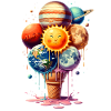 Eiscreme Planeten Waffeleis Sonnensystem