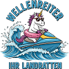 Cooles Jetski Einhorn