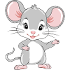 Welcoming cute baby mouse