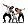Funny Dabbing Family Cartoon