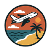 Sonnenuntergang Strandflug Patch
