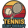 Il tennis è la mia terapia – Stile retrò