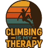 Klettern Meine Therapie – Retro Climbing Design