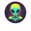 Neon Alien in Space