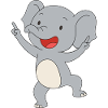 Happy elephant calf