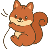 Cuddly squirrel