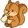 Flask Fluffy Squirrel