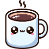 Cute Kawaii Coffee Mug Illustration
