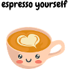 espresso yourself - cute coffee pun