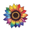 Rainbow Sunflower Pride