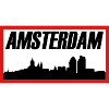 Amsterdam Skyline red Square