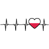 Poland Heartbeat Polish Flag Pole