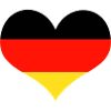 Germany heart black red gold