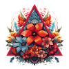 Triangle de fleurs