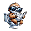 Sloth Toilet Newspaper
