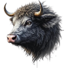 Bull with horns