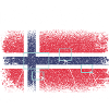 Norway Flag Map Design