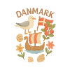 Dänemark – Wikinger, Möwe & Flagge