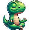 Dino T-Rex Dinosaur Yoga Meditation Slap af