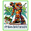 Street cleaner in graffiti style