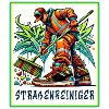Street cleaner in graffiti style