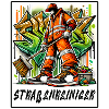 Street cleaner in graffiti style