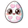 Sweet Egg with Hearts
