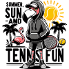 Tennis Shirt Flamingo Summer