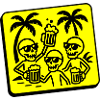 Skeleton Holiday Party Beer