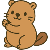 Mignon bébé castor