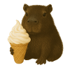 Capybara with cream