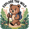 Explore the Wild Bear Illustration