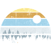 Serene Forest Sunset Scene