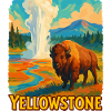 Yellowstone Bison Geyser