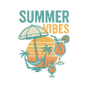 Summery Beach and Drink Motif