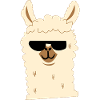 Llama with sunglasses