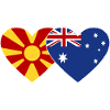 Macedonia Australia Flag Heart