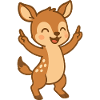 Dancing baby deer