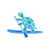 Cute Sea Turtle Paddleboarding