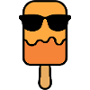 Cool popsicles with sunglasses