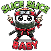 Kawaii Sushi Ninja Slice Slice Baby Funny Food Pun