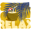 Relaxed, summer, comical, cocktail atmosphere