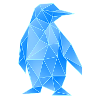 Diamond Penguin Geometric Design