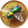 Fliege farbig
