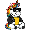 Cooles Regenbogen-Einhorn