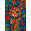 Chat psycédélique