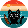 Surfing Cat