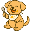 Feeding with puppy love