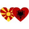 Macedonia Albania Flag Heart