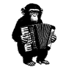 Concertina Monkey Ziehharmonika Affe